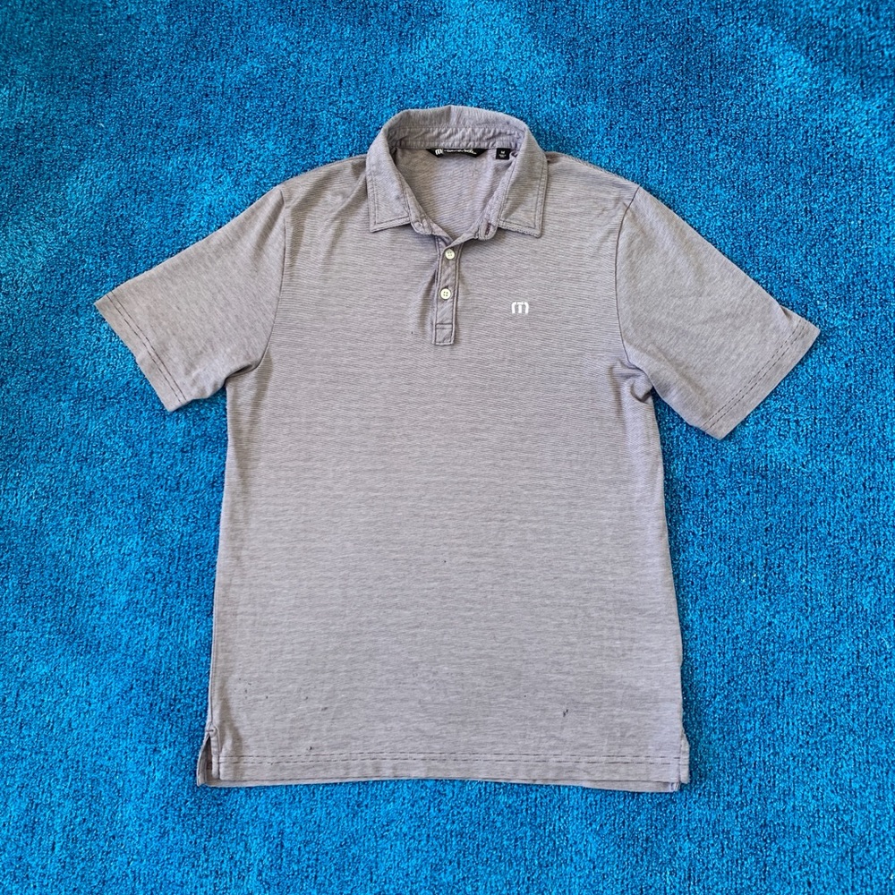 Travis Mathew Purple Sage heather golf polo shirt -men’s size medium